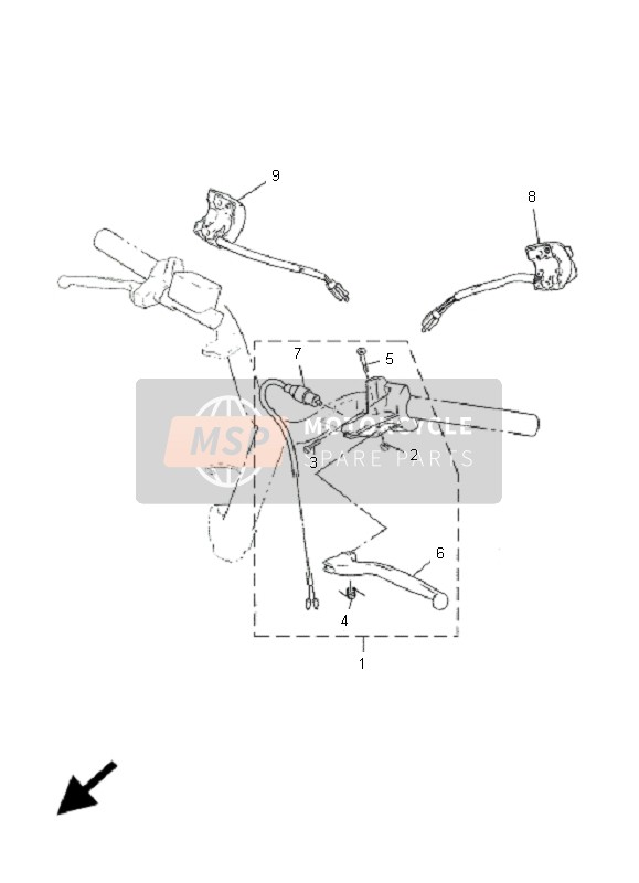 Yamaha CS50-AC JOGR 2005 Handle Switch & Lever for a 2005 Yamaha CS50-AC JOGR